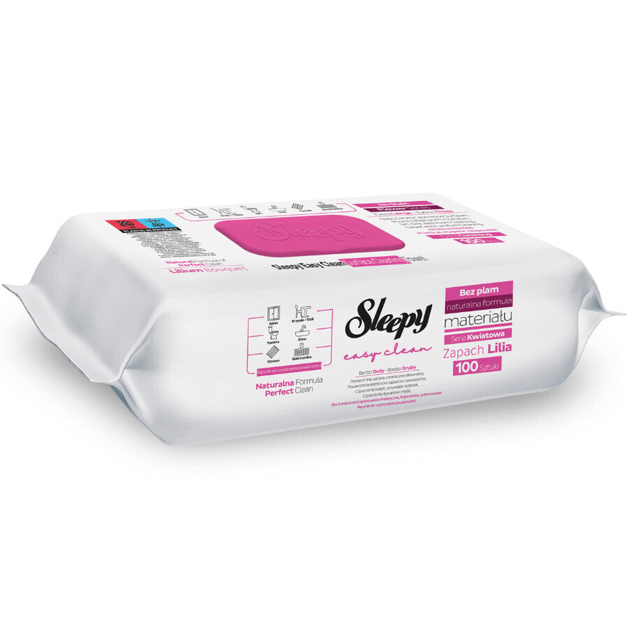 Sleepy Easy Clean - Lingette de Nettoyage de Surface "Bouquet de Lys" - 100 pcs 🌼