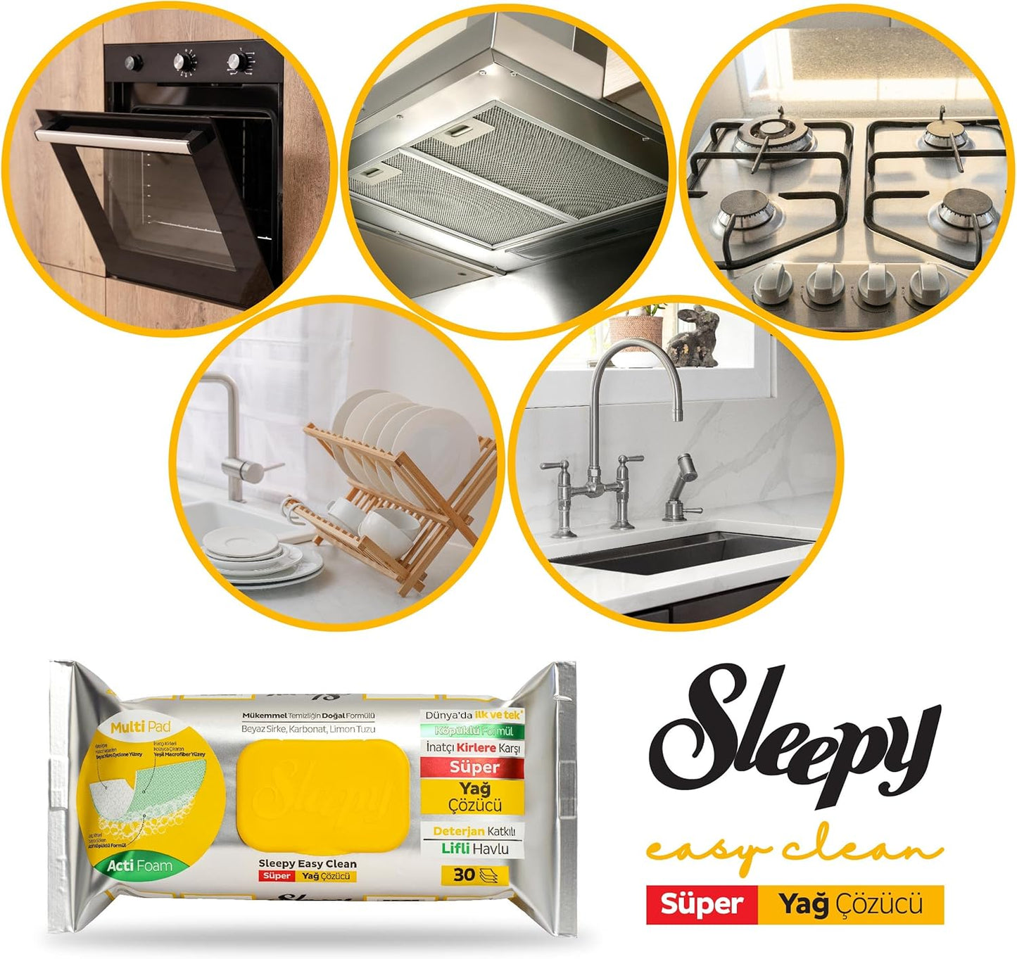 Sleepy Easy Clean - Super Dégraissant Lingettes de Nettoyage 🧼💪