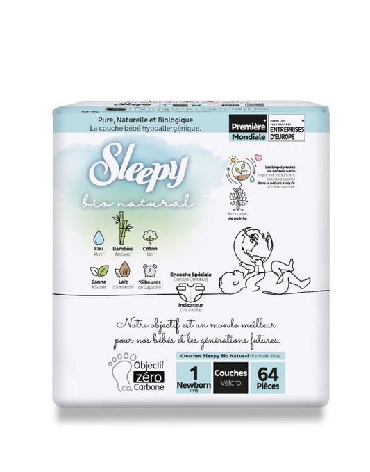 SLEEPY Couche Bio Natural (2-5KG) 64pcs 👶
