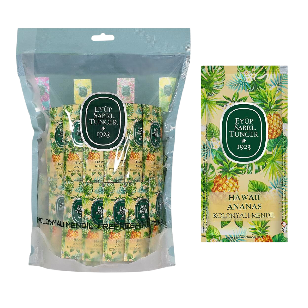 EST Hawaii Ananas Ferahlatıcı Mendil - 150 adet (13x18cm) 🌴🍍